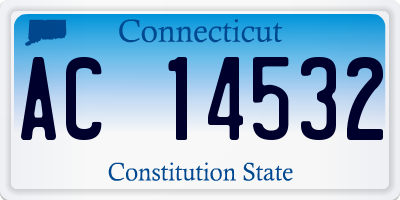 CT license plate AC14532