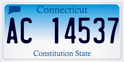 CT license plate AC14537