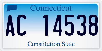 CT license plate AC14538