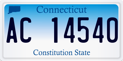 CT license plate AC14540