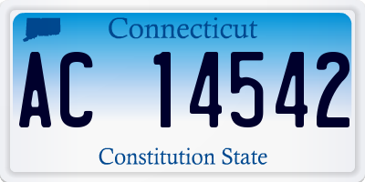 CT license plate AC14542