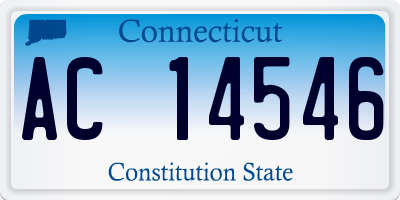 CT license plate AC14546