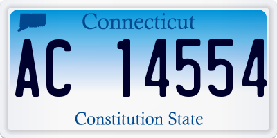 CT license plate AC14554