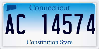 CT license plate AC14574