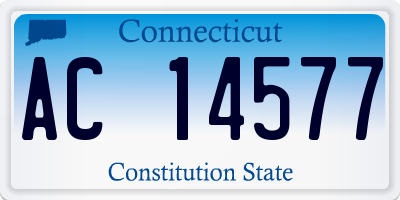 CT license plate AC14577