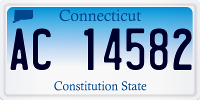 CT license plate AC14582
