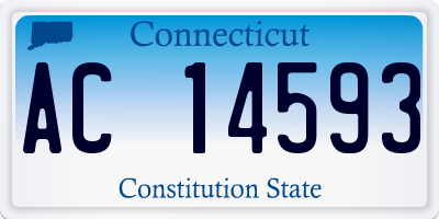 CT license plate AC14593