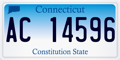 CT license plate AC14596