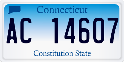 CT license plate AC14607
