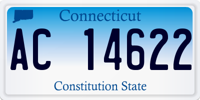 CT license plate AC14622