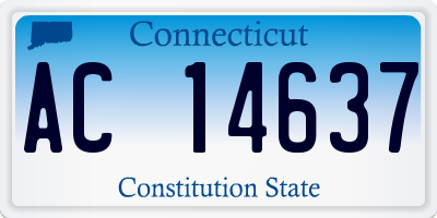 CT license plate AC14637