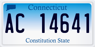CT license plate AC14641