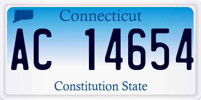 CT license plate AC14654