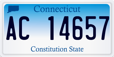 CT license plate AC14657