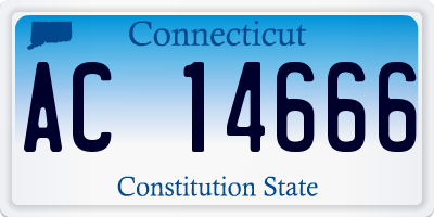 CT license plate AC14666