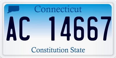 CT license plate AC14667