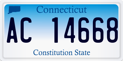 CT license plate AC14668