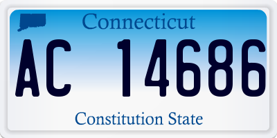 CT license plate AC14686