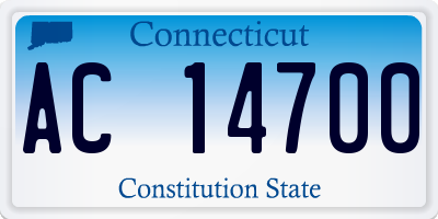 CT license plate AC14700