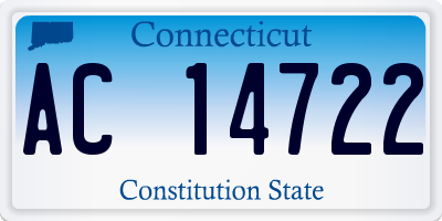 CT license plate AC14722