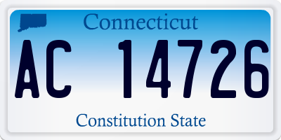 CT license plate AC14726