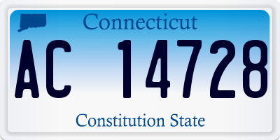 CT license plate AC14728