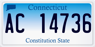 CT license plate AC14736