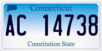 CT license plate AC14738