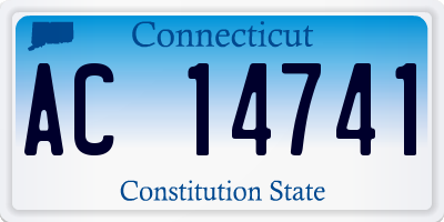 CT license plate AC14741