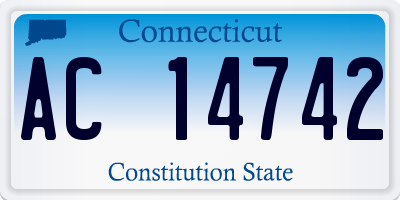 CT license plate AC14742