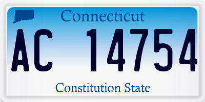 CT license plate AC14754