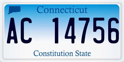 CT license plate AC14756