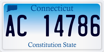 CT license plate AC14786