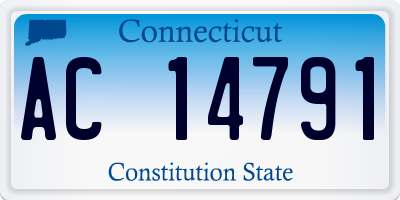 CT license plate AC14791
