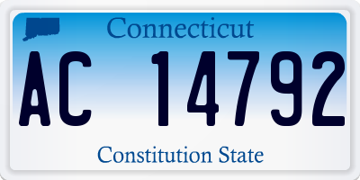 CT license plate AC14792