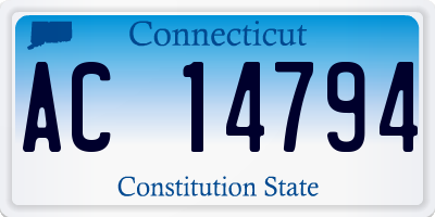 CT license plate AC14794
