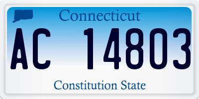 CT license plate AC14803