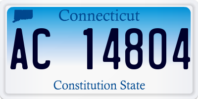 CT license plate AC14804