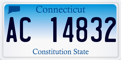 CT license plate AC14832