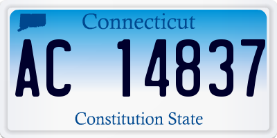 CT license plate AC14837