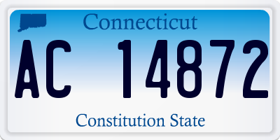 CT license plate AC14872