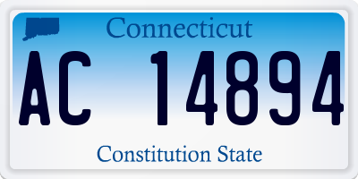 CT license plate AC14894