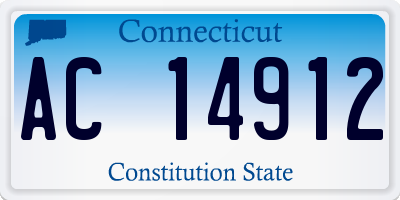 CT license plate AC14912
