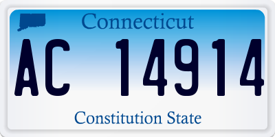 CT license plate AC14914