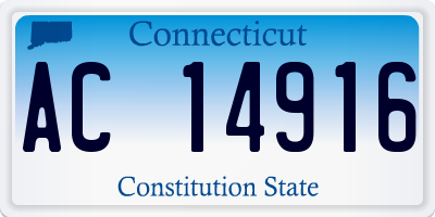 CT license plate AC14916