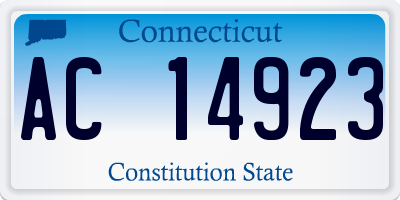 CT license plate AC14923