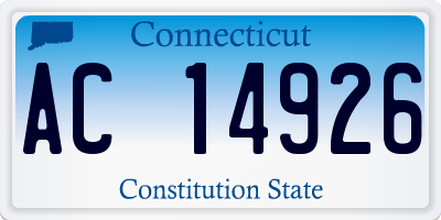 CT license plate AC14926