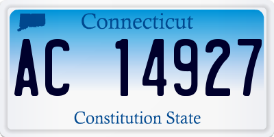 CT license plate AC14927