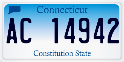 CT license plate AC14942