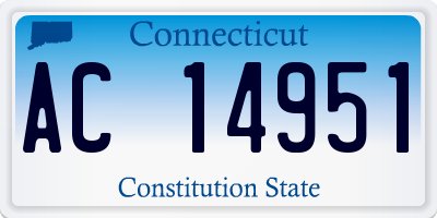 CT license plate AC14951